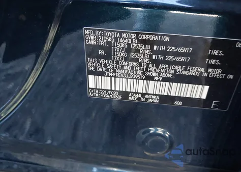 2018 Toyota Rav4 Adventure z USA, uszkodzony, nr VIN JTMRFREV3JJ239519